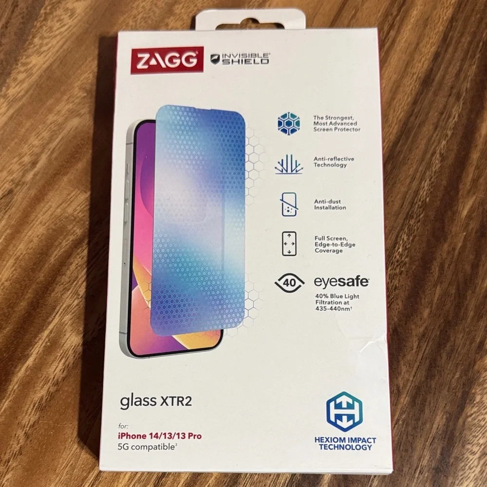InvisibleShield Glass XTR2 Screen Protector for iPhone 14/13/13 Pro - Blue